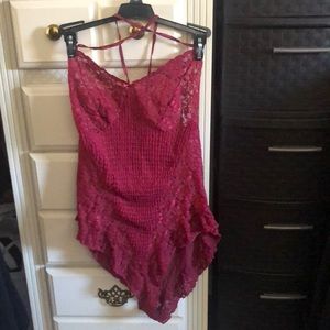 Lace/Cotton bodysuit camisole